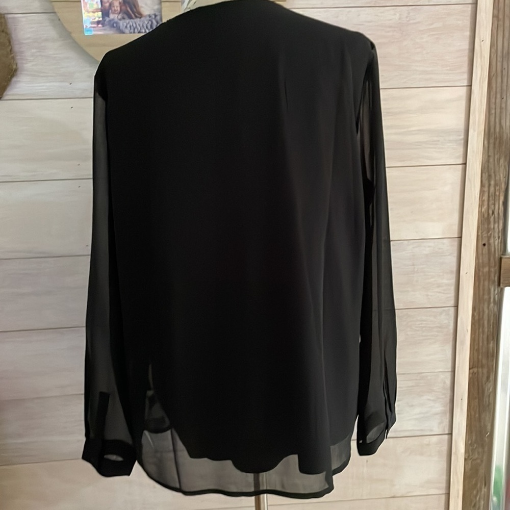 🆕 Coldwater Creek Black Shimmer Top 1X - Picture 5 of 7